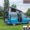 Schlafdach Caddy 5 Maxi ab Br. 08/2020 mit Bett und Matratze. Große Schlaffläche im VW Caddy V Maxi