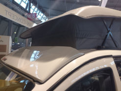 Caddy Aufstelldach nachrüsten weiß offen vorne ansicht