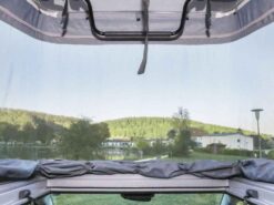 SCA 292 Aufstelldach für T5 und T6 langer Radstand Hubdach mit Bettsystem von SCA Panoramazeltbalg offen