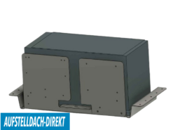 Zweitbatteriehalter Ford Transit Custom Tourneo Custom VW New Transporter und Caravelle in Sitzkonsole FAhrer Batterie nachrüsten Halter für LiFePo Batterie und Solarregler