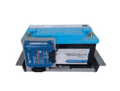 Ford Transit Custom VW New Transporter Zweitbatteriehalter Halter für Batterie in Sitzkonsole vom Fahrer oder Beifahrer mit Ladebooster