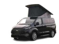 Aufstelldach Ford Tourneo Custom und VW New Transporter Caravalle Nachrüstung Einbau Aufstelldach und Schlafdach in den Camper von Spezialisten Dach schwarz